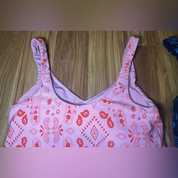 Bundle of 2 Offline Aerie Real Me Low Key Longline Sports Bra Pink Blue Size M - Picture 3 of 10